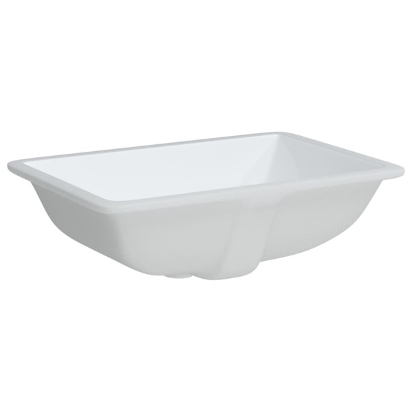 Lavabo de baño rectangular cerámica blanco 52x38,5x19,5 cm