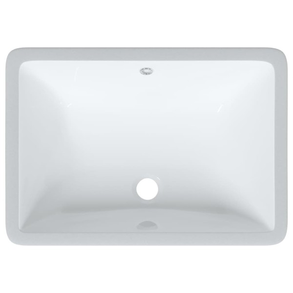 Lavabo de baño rectangular cerámica blanco 52x38,5x19,5 cm