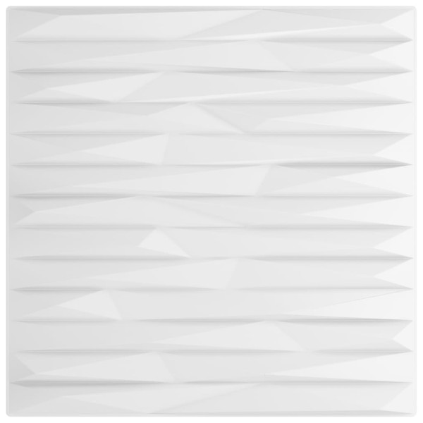 Paneles de pared 12 uds XPS piedra blanco 50x50 cm 3 m²