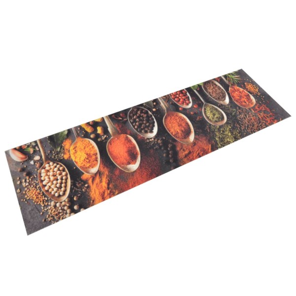 Alfombra de cocina lavable terciopelo cuchara especias 45x150cm