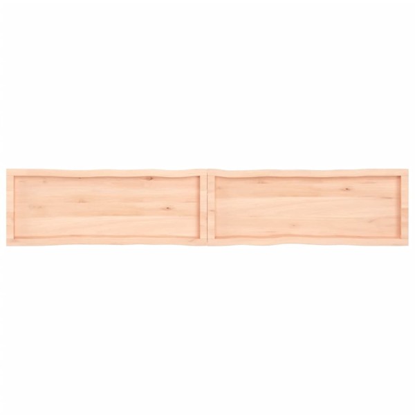 Tablero de mesa madera maciza borde natural 220x40x(2-4) cm