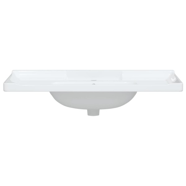 Lavabo de baño rectangular cerámica blanco 100x48x23 cm