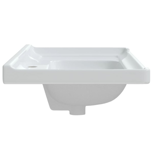 Lavabo de baño rectangular cerámica blanco 100x48x23 cm