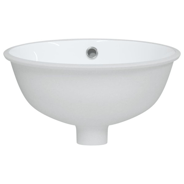 Lavabo de baño ovalado cerámica blanco 33x29x16,5 cm