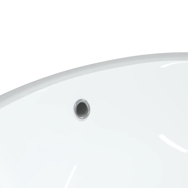 Lavabo de baño ovalado cerámica blanco 33x29x16,5 cm