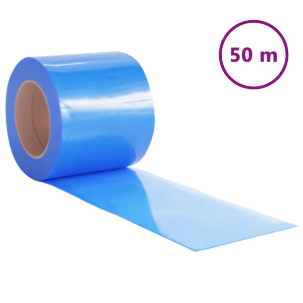 Tira de cortina para puertas PVC azul 200x1,6 mm 50 m