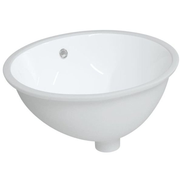 Lavabo de baño ovalado cerámica blanco 49x40,5x21 cm