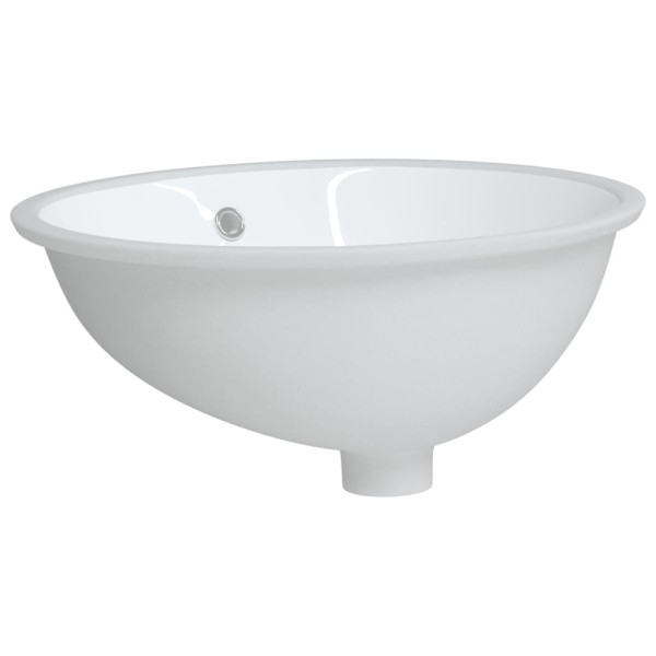 Lavabo de baño ovalado cerámica blanco 49x40,5x21 cm