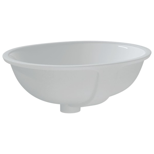 Lavabo de baño ovalado cerámica blanco 49x40,5x21 cm