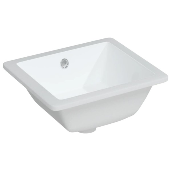 Lavabo de baño rectangular cerámica blanco 36x31,5x16,5 cm