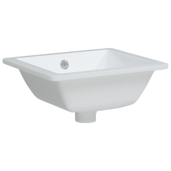 Lavabo de baño rectangular cerámica blanco 36x31,5x16,5 cm