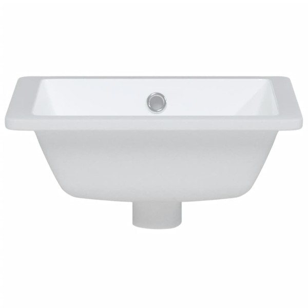 Lavabo de baño rectangular cerámica blanco 36x31,5x16,5 cm