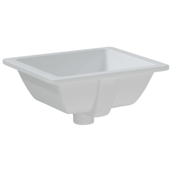 Lavabo de baño rectangular cerámica blanco 36x31,5x16,5 cm