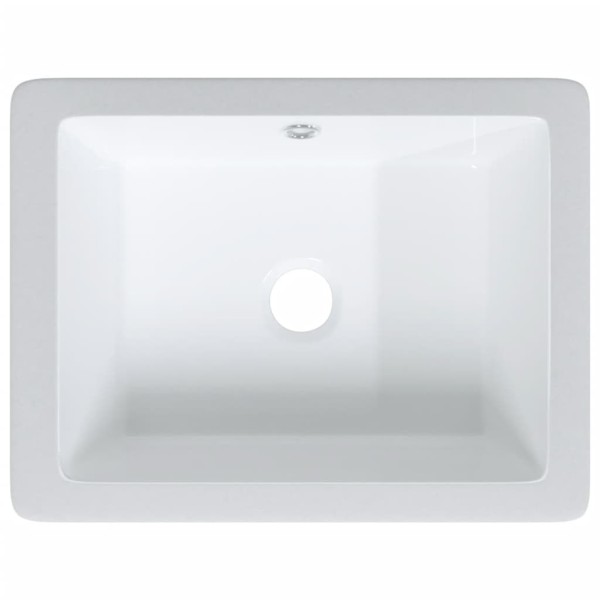 Lavabo de baño rectangular cerámica blanco 36x31,5x16,5 cm