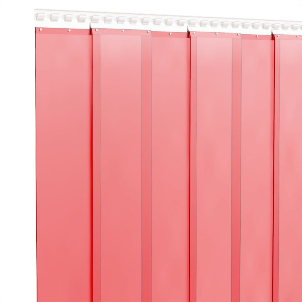 Tira de cortina para puertas PVC rojo 200x1,6 mm 25 m