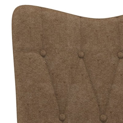 Silla de relajación con reposapiés tela gris taupe