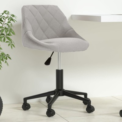 Silla de oficina giratoria de terciopelo gris claro