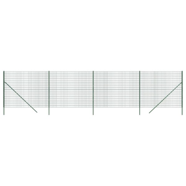 Cerca de alambre de acero galvanizado verde 1,8x10 m