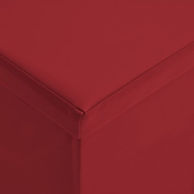 Banco con almacenaje plegable rojo vino tinto PVC