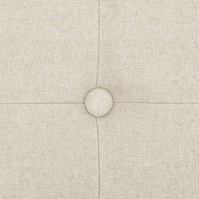 Banco de almacenamiento plegable lino sintético crema blanco