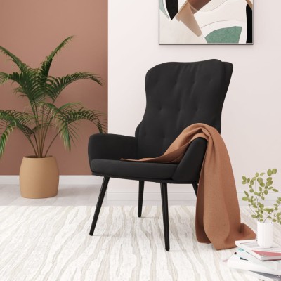 Silla de relajación de terciopelo negro