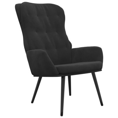 Silla de relajación de terciopelo negro