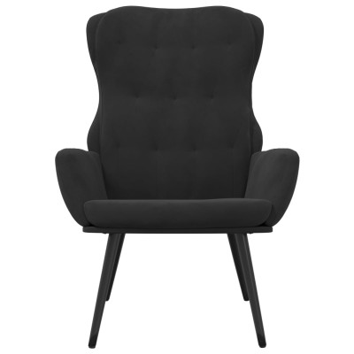 Silla de relajación de terciopelo negro