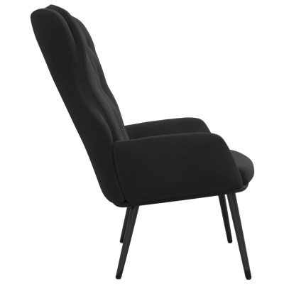 Silla de relajación de terciopelo negro