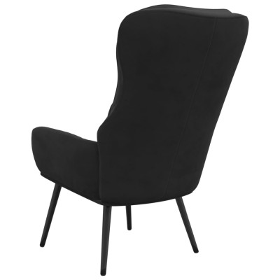 Silla de relajación de terciopelo negro