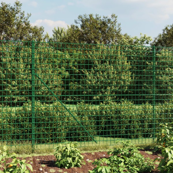 Cerca de alambre con pinchos de anclaje verde 2,2x10 m