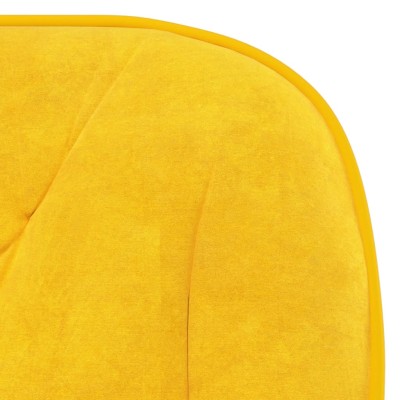 Silla de oficina giratoria de terciopelo amarillo