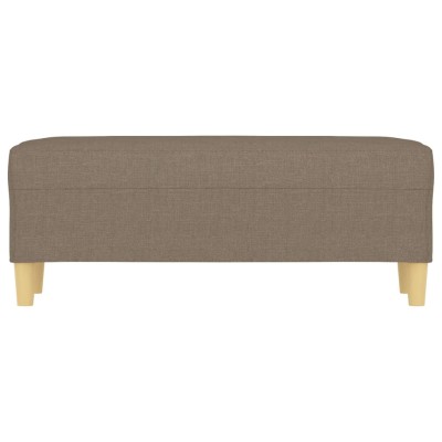 Banco de tela gris taupe 100x35x41 cm