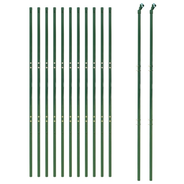 Cerca de alambre de acero galvanizado verde 1,6x25 m