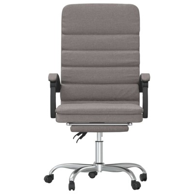 Silla de oficina reclinable con masaje tela gris taupé