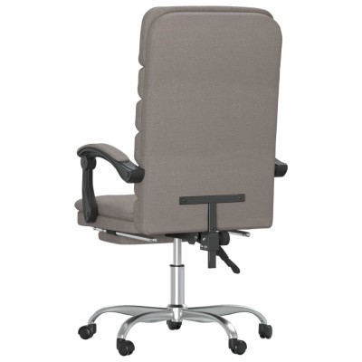 Silla de oficina reclinable con masaje tela gris taupé