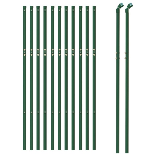 Cerca de alambre de acero galvanizado verde 1,1x25 m