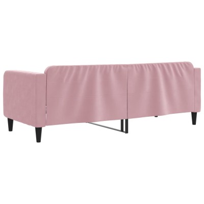 Sofá cama terciopelo rosa 80x200 cm