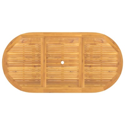 Mesa de jardín extensible madera maciza teca 110-160x80x75 cm