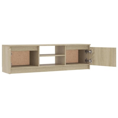 Mueble de TV aglomerado color roble Sonoma 120x30x35,5 cm