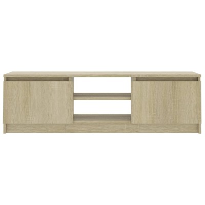 Mueble de TV aglomerado color roble Sonoma 120x30x35,5 cm