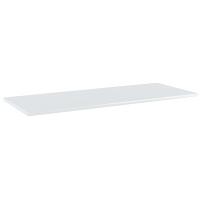 Estante para estantería 4 uds madera blanco brillo 100x40x1,5cm