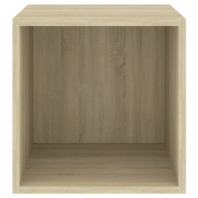 Armario de pared 4 uds madera contrachapada roble 37x37x37 cm