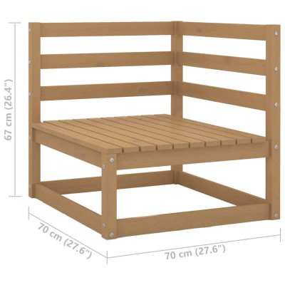 Sofá de esquina de jardín y cojines madera madera pino crema