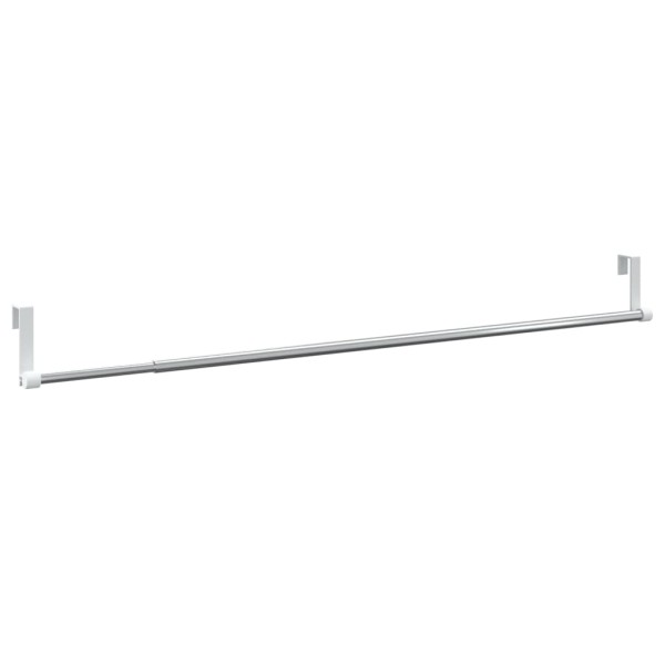 Rieles de cortina 2 uds aluminio blanco y plateado 60-105 cm