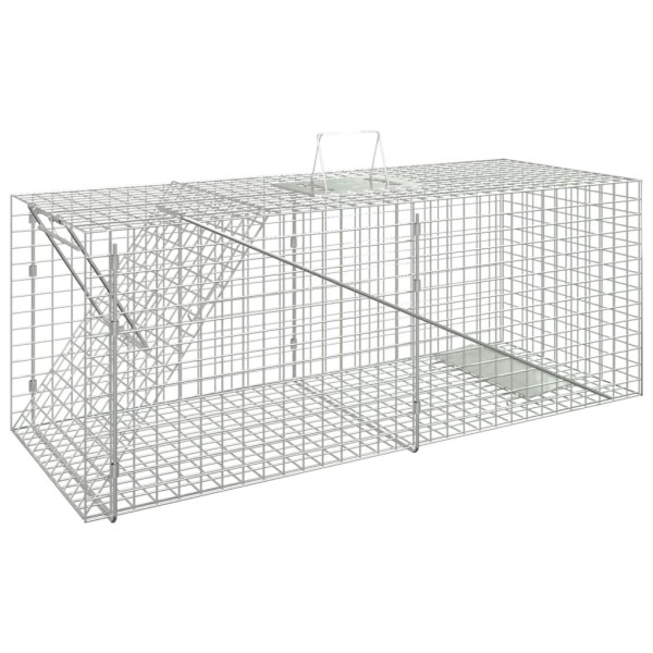 Trampa para animales hierro galvanizado 64,5x25x26,5 cm