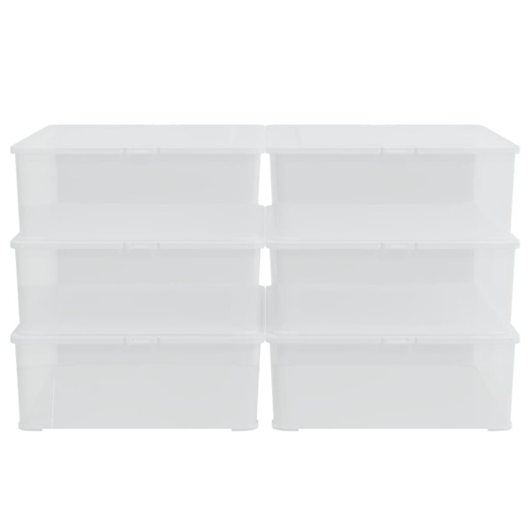 Cajas de almacenaje apilables 6 uds plástico 5 L