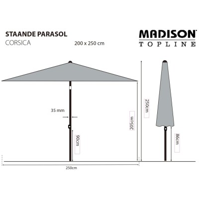 Madison Sombrilla Corsica verde 200x250 cm