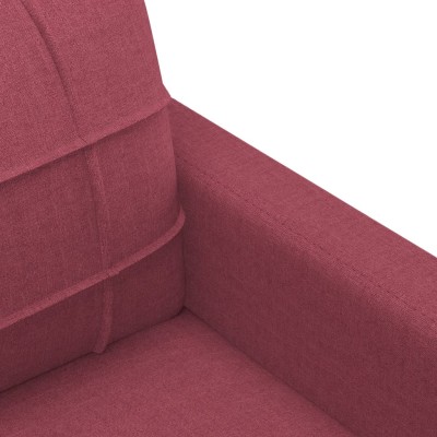 Sillón de tela rojo tinto 60 cm