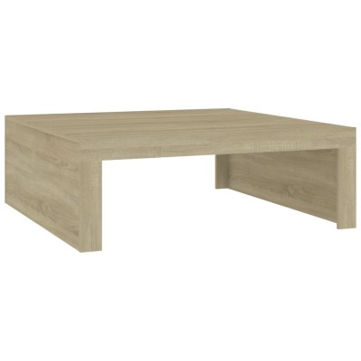 Mesa de centro madera contrachapada roble Sonoma 100x100x35 cm