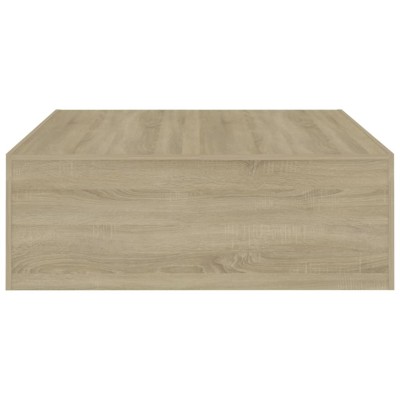 Mesa de centro madera contrachapada roble Sonoma 100x100x35 cm